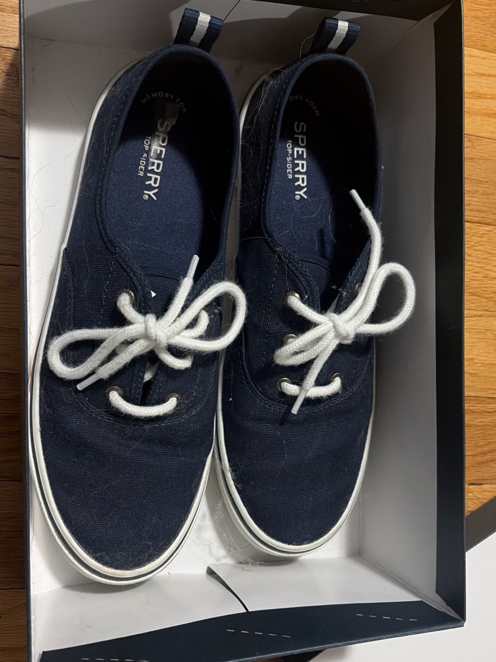 Tommy Hilfiger Sperry Navy Canvas Boat Shoes